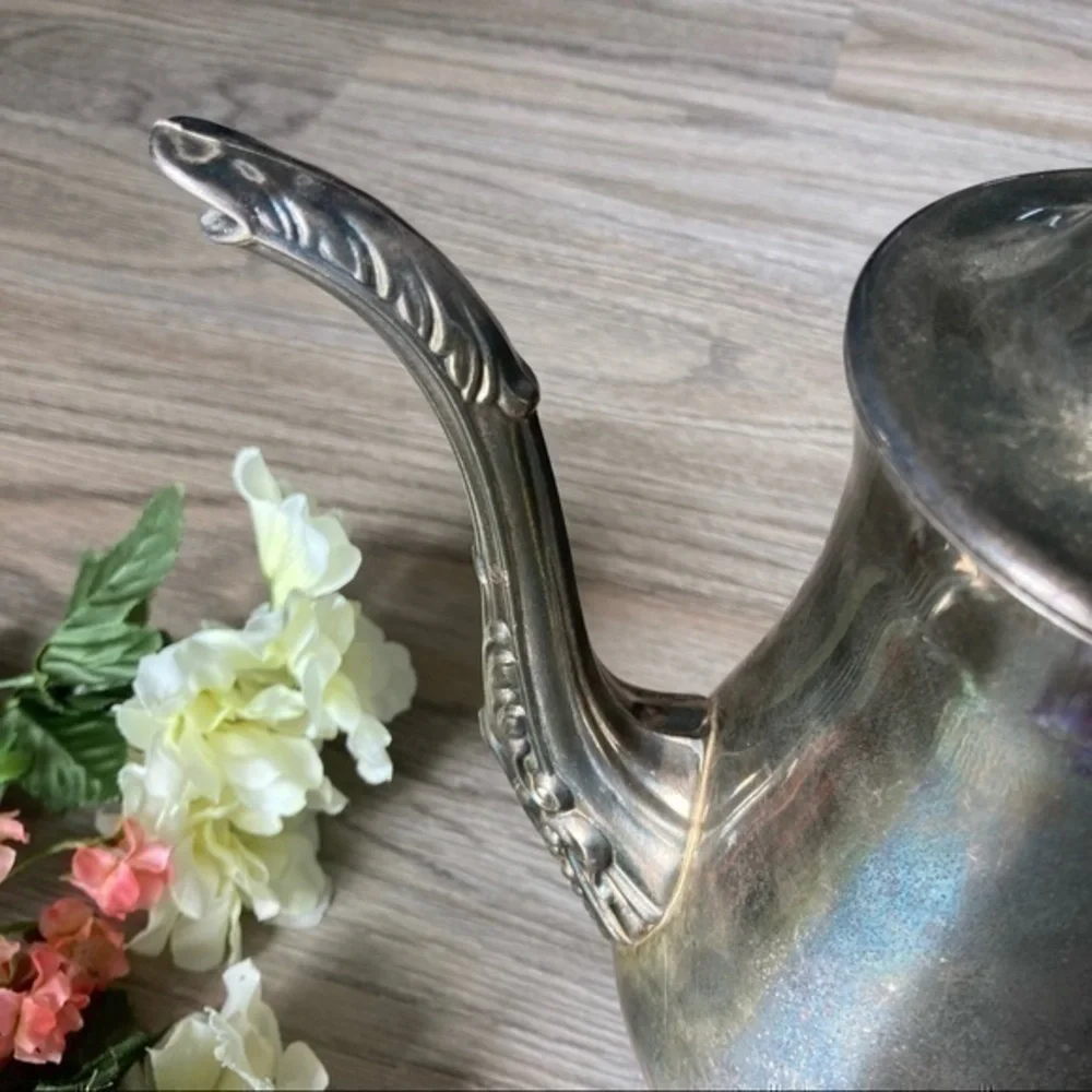 ✨VTG Antique Style Vintage Teapot Silver Plated England Tableware & tea cup 🍵
